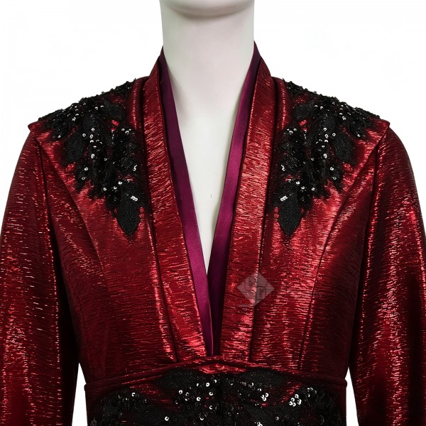 House of The Dragon Rhaenyra Targaryen Cosplay Costume Red Long Cape