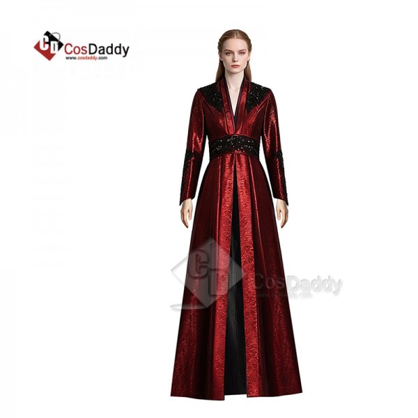 House of The Dragon Rhaenyra Targaryen Cosplay Costume Red Long Cape