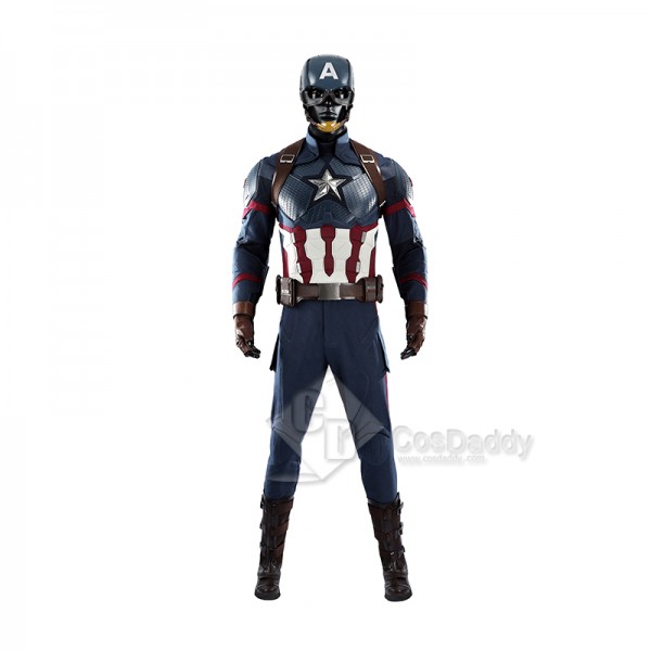 Cosdaddy Captain America Cosplay Costume Avengers Endgame Halloween Outfit 