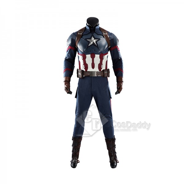 Cosdaddy Captain America Cosplay Costume Avengers Endgame Halloween Outfit 