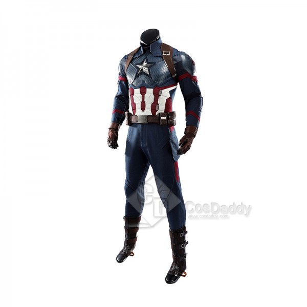 Cosdaddy Captain America Cosplay Costume Avengers Endgame Halloween Outfit 