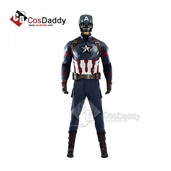 Cosdaddy Captain America Cosplay Costume Avengers Endgame Halloween Outfit 