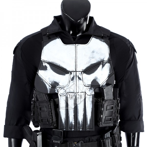 Cosdaddy The Punisher Cosplay Costume One Last Kill Frank Castle Skull Outfit 