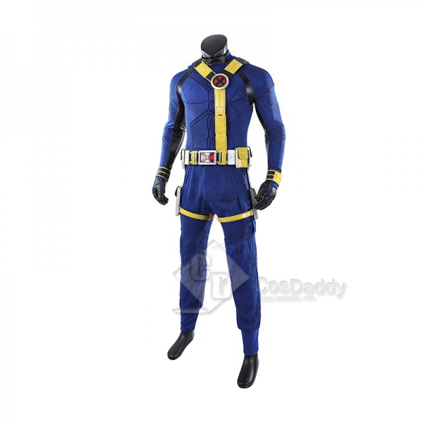 Cosdaddy Avengers Doomsday Cyclops X-Men Blue Yellow Costume Full Set