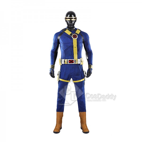 Cosdaddy Avengers Doomsday Cyclops X-Men Blue Yellow Costume Full Set