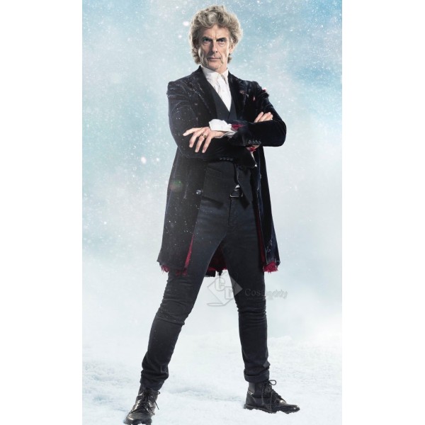 Doctor Who 2017 Christmas Special 12th twelfth Doctor Black Velvet Coat