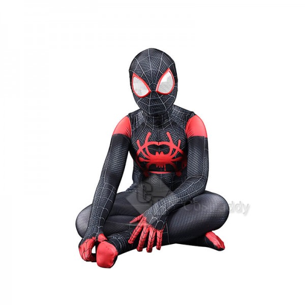 Spider-Man Into The Spider-Verse Miles Morales Cosplay Jumpsuit Halloween Costumes