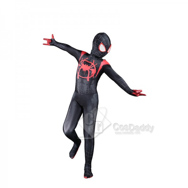 Spider-Man Into The Spider-Verse Miles Morales Cosplay Jumpsuit Halloween Costumes