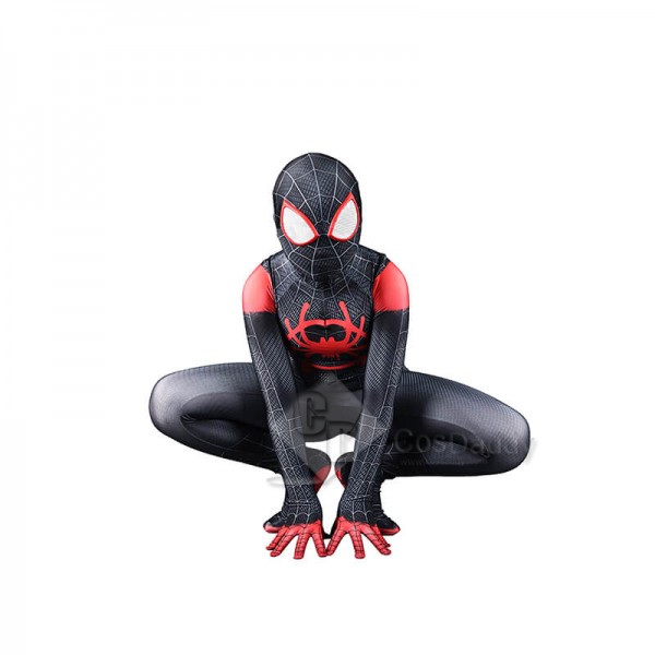 Spider-Man Into The Spider-Verse Miles Morales Cosplay Jumpsuit Halloween Costumes