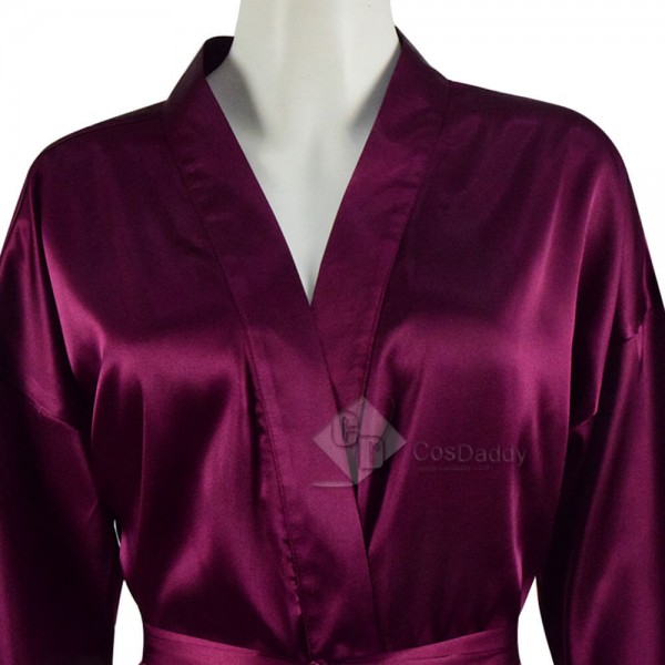 Sexy Luxury Purple Satin Robe And Nighty For Cheap 