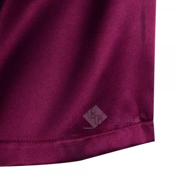 Sexy Luxury Purple Satin Robe And Nighty Costume