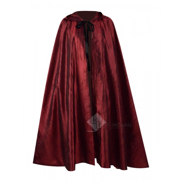 Halloween Costume Red Hooded Cape Cloak Coat For Sale