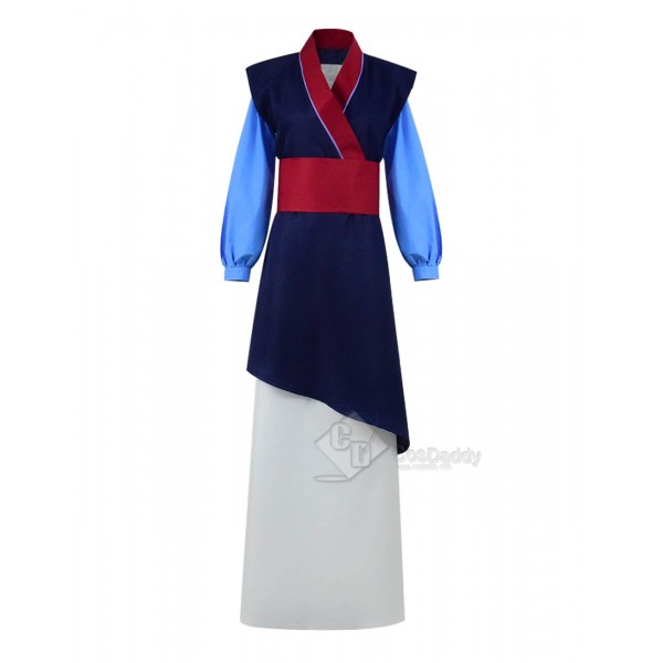 Hua Mulan Princess Cosplay Costume Han Chinese Clothing Blue Dress