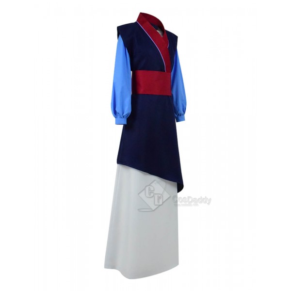 Hua Mulan Princess Cosplay Costume Han Chinese Clothing Blue Dress