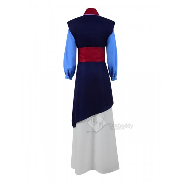 Hua Mulan Princess Cosplay Costume Han Chinese Clothing Blue Dress