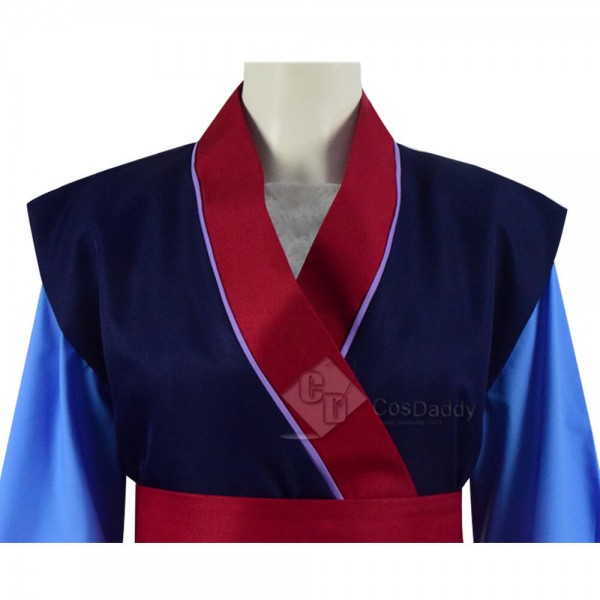 Hua Mulan Princess Cosplay Costume Han Chinese Clothing Blue Dress