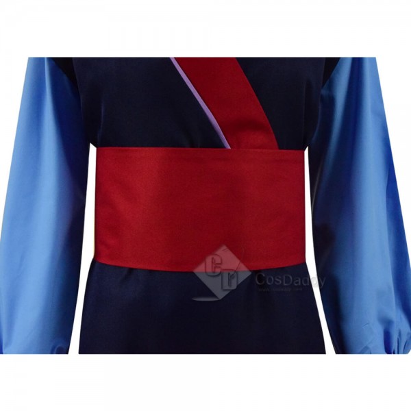 Hua Mulan Princess Cosplay Costume Han Chinese Clothing Blue Dress