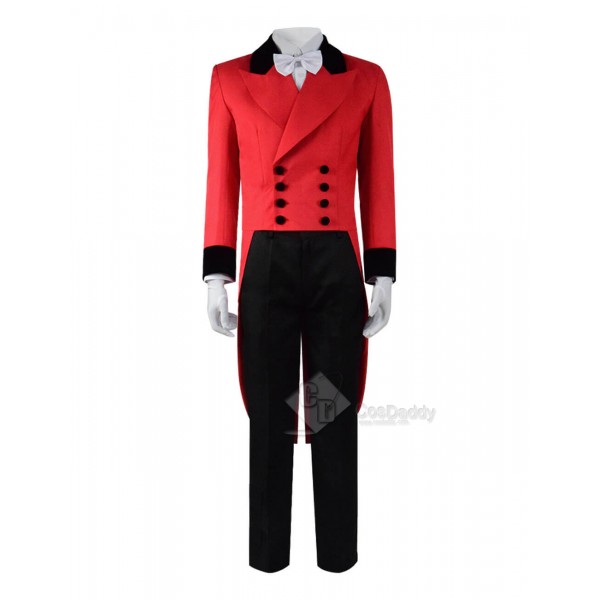 Adult Party Tuxedo Costume Red Double Breasted Cos...