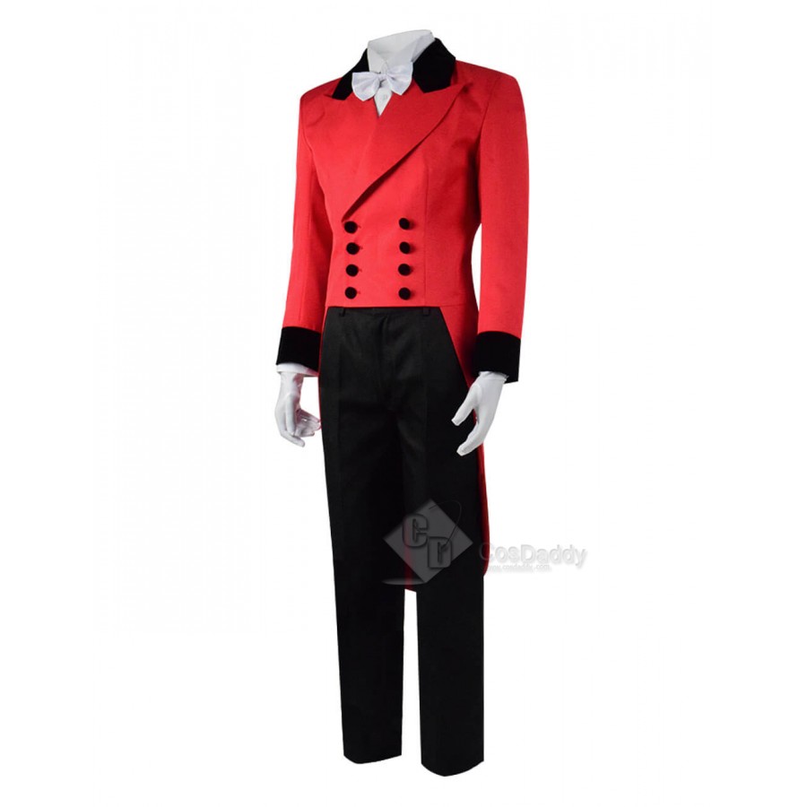 Adult Party Tuxedo Costume Red Double Breasted Cosplay Suits