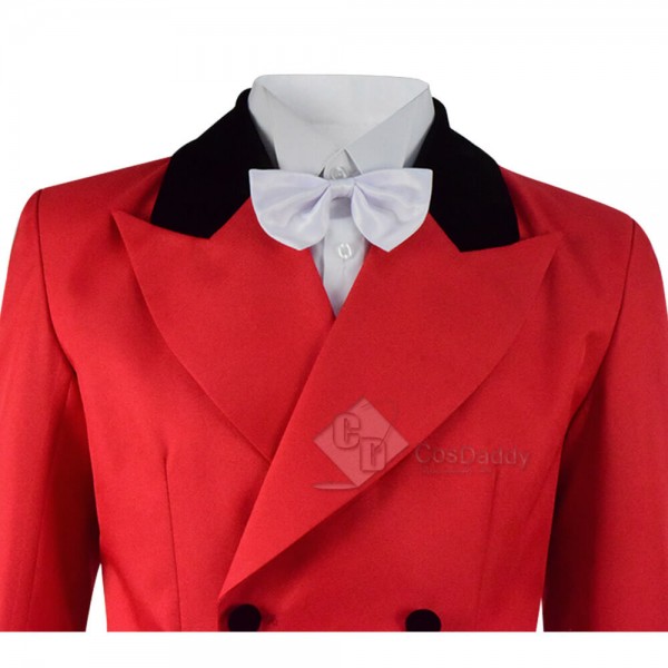 Adult Party Tuxedo Costume Red Double Breasted Cosplay Suits