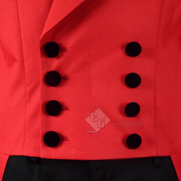 Adult Party Tuxedo Costume Red Double Breasted Cosplay Suits