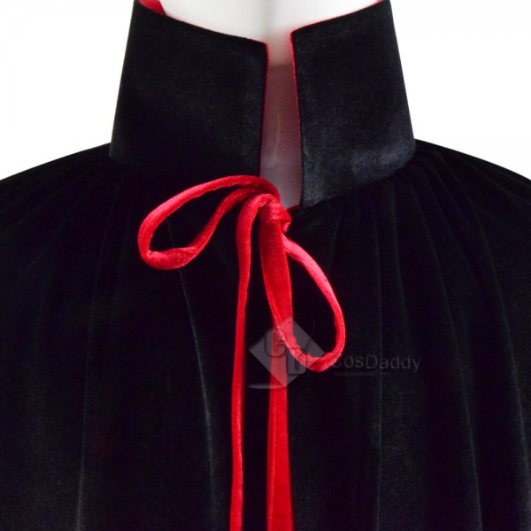 Halloween Fashion Chids Velvet Red Black Cloak Capes For Kids