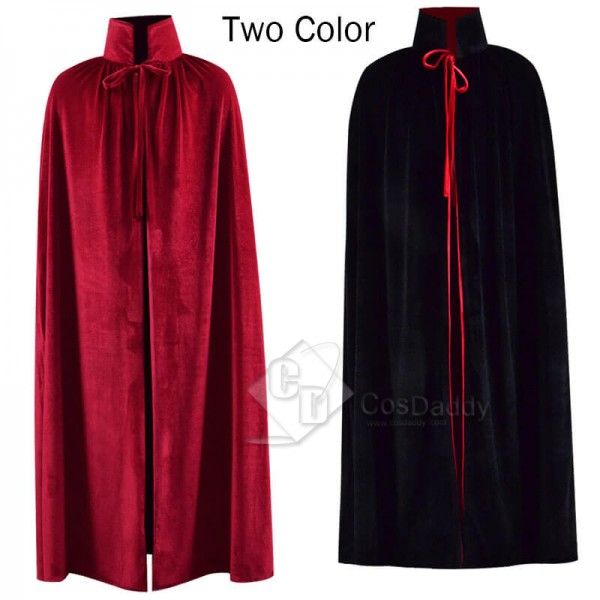 Halloween Fashion Chids Velvet Red Black Cloak Capes For Kids