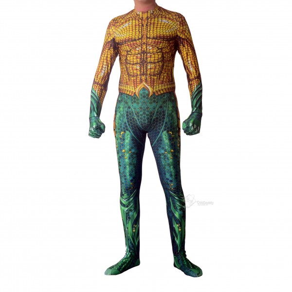 Halloween Cosplay Bodysuit Adult/Kids Unisex 3D Lycra Spandex Zentai Aquaman Arthur Costume