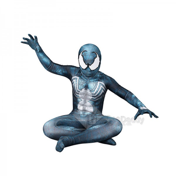 Venom Cosplay Bodysuit Jumpsuit Cyan-Blue Halloween Costumes