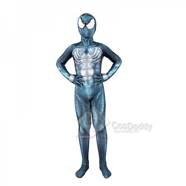 Venom Cosplay Bodysuit Jumpsuit Cyan-Blue Halloween Costumes