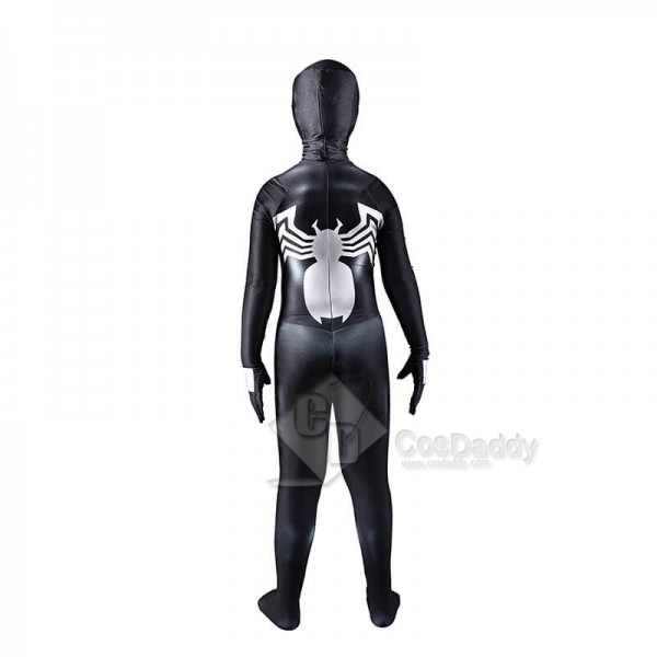 Venom Spiderman Costume Black Tight Jumpsuit Halloween Cosplay