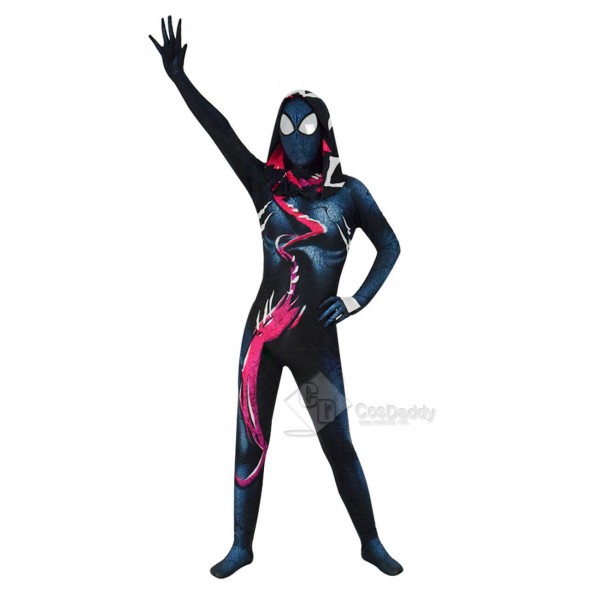 Spiderman Superhero Halloween Gwenom Women Cosplay Costume Venom Suit