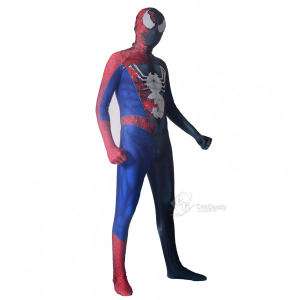 Halloween Raimi Half Venom Cosplay Costume Spider Bodysuit Adult/Kids