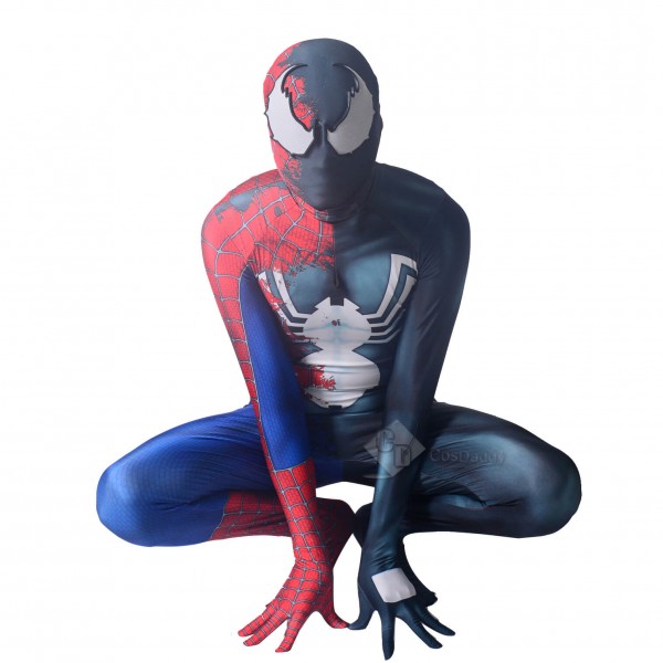 Halloween Raimi Half Venom Cosplay Costume Spider Bodysuit Adult/Kids
