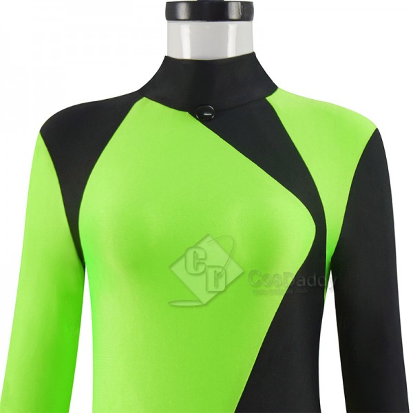 Kim Possible Shego Cosplay Costume Adults Jumpsuit Bodysuit Halloween Outfit