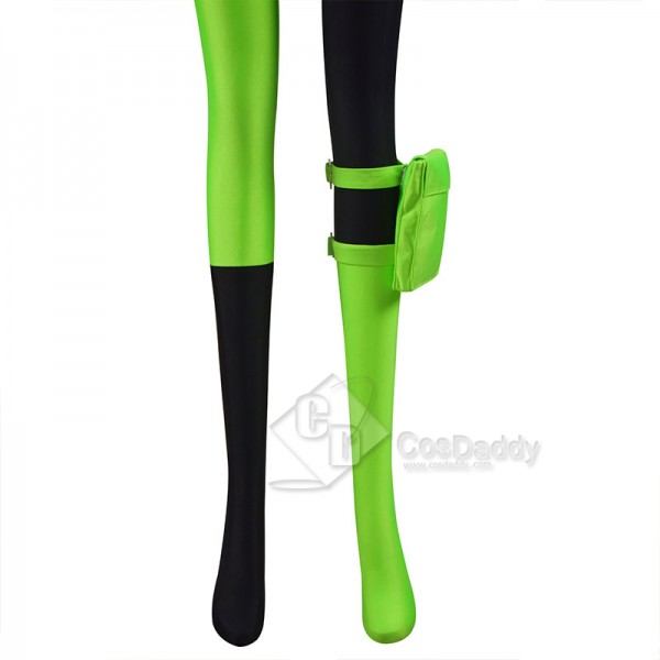 Kim Possible Shego Cosplay Costume Adults Jumpsuit Bodysuit Halloween Outfit