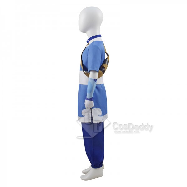 Avatar: The Last Airbender Katara Cosplay Costume Blue Outfit Halloween Suit For Kids