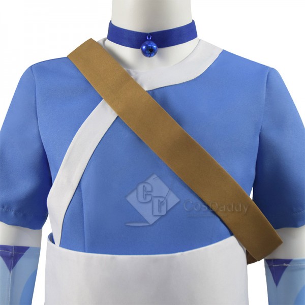 Avatar: The Last Airbender Katara Cosplay Costume Blue Outfit Halloween Suit For Kids