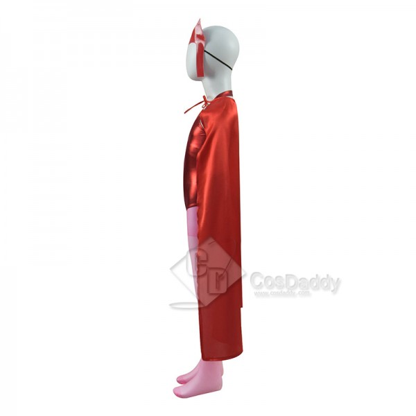 WandaVision Scarlet Witch Wanda Maximoff Cosplay Costume Red Jumpsuit For Children Girls