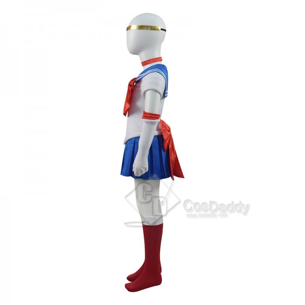 Anime Sailor Moon Tsukino Usagi Cosplay Costume Kids Girls Dress Halloween Gift