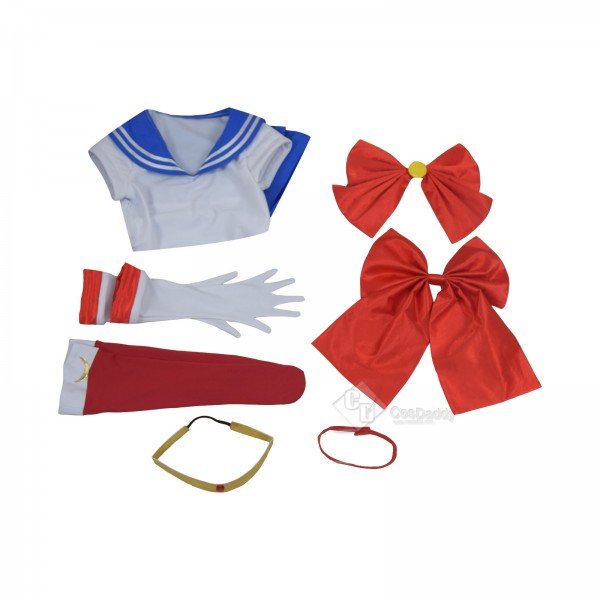Anime Sailor Moon Tsukino Usagi Cosplay Costume Kids Girls Dress Halloween Gift