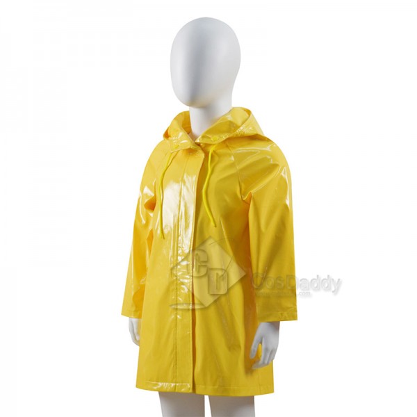 2009 Movie Coraline Cosplay Costume Yellow Raincoat Kids Coat