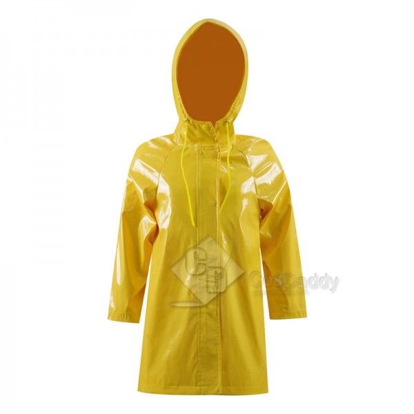 2009 Movie Coraline Cosplay Costume Yellow Raincoat Kids Coat