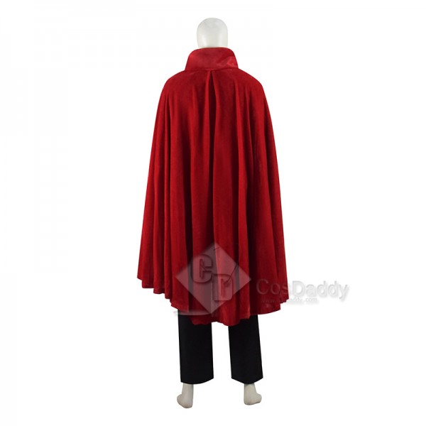 Doctor Strange Stephen Strange Cosplay Costume Red Robe Necklace Full Set Halloween 2022