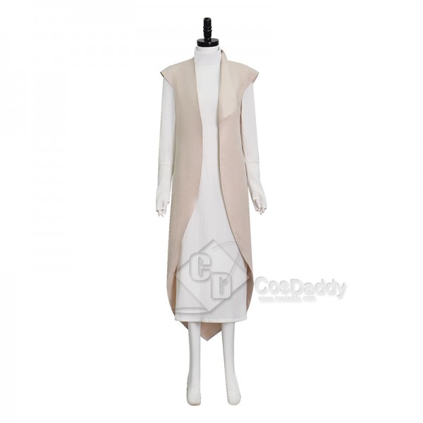 Cosdaddy Andor Mon Mothma Cosplay Costume Formal White Halloween Outfit 
