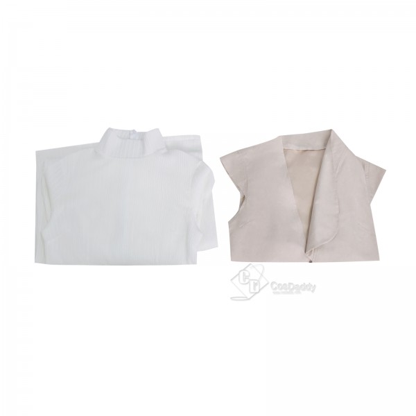 Cosdaddy Andor Mon Mothma Cosplay Costume Formal White Halloween Outfit 