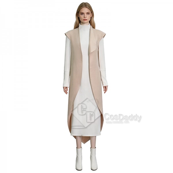Cosdaddy Andor Mon Mothma Cosplay Costume Formal White Halloween Outfit 