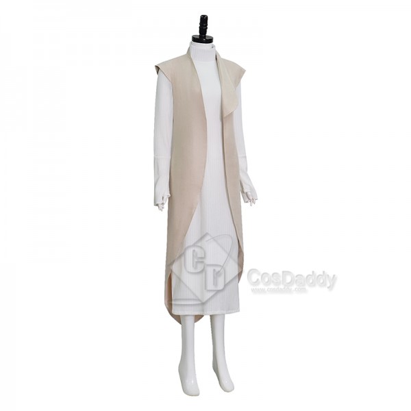 Cosdaddy Andor Mon Mothma Cosplay Costume Formal White Halloween Outfit 
