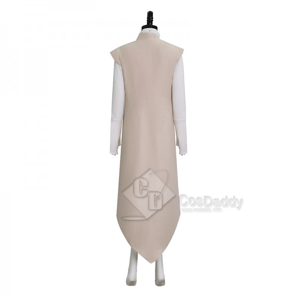 Cosdaddy Andor Mon Mothma Cosplay Costume Formal White Halloween Outfit 
