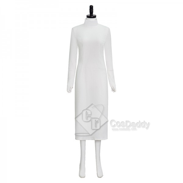 Cosdaddy Andor Mon Mothma Cosplay Costume Formal White Halloween Outfit 